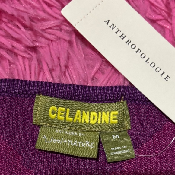 Anthropologie Wool + Nature x Celandine Twee Crop Top Tank Women Size Medium - Picture 6 of 6